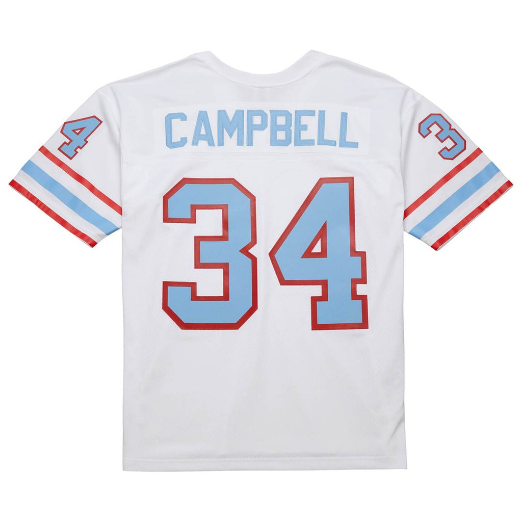 Houston Oilers Earl Campbell White 1979 Legacy Replica Jersey product image 3, provided for visual reference and product