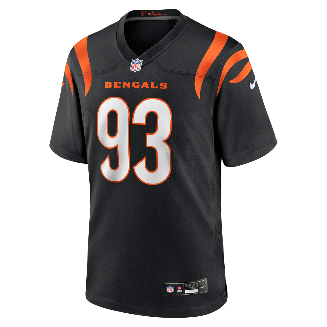 Cincinnati Bengals McKinnley Jackson Black Game Jersey product image 2, provided for visual reference and product detail
