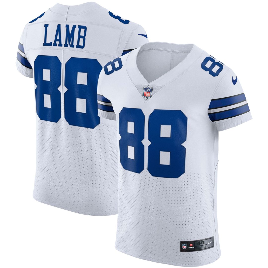Dallas Cowboys CeeDee Lamb Navy Alternate Vapor Elite Jersey product image 7, provided for visual reference and product