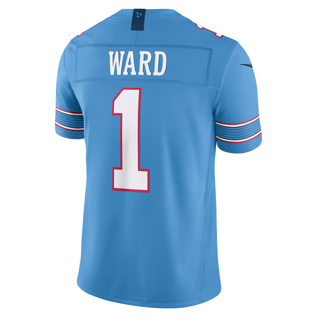 Tennessee Titans Cameron Ward Light Blue Team Vapor F.U.S.E. Stitched Limited Jersey product image 3, provided for visual