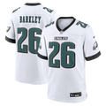 Philadelphia Eagles Saquon Barkley White Game Jersey product image 1, provided for visual reference and product detail review