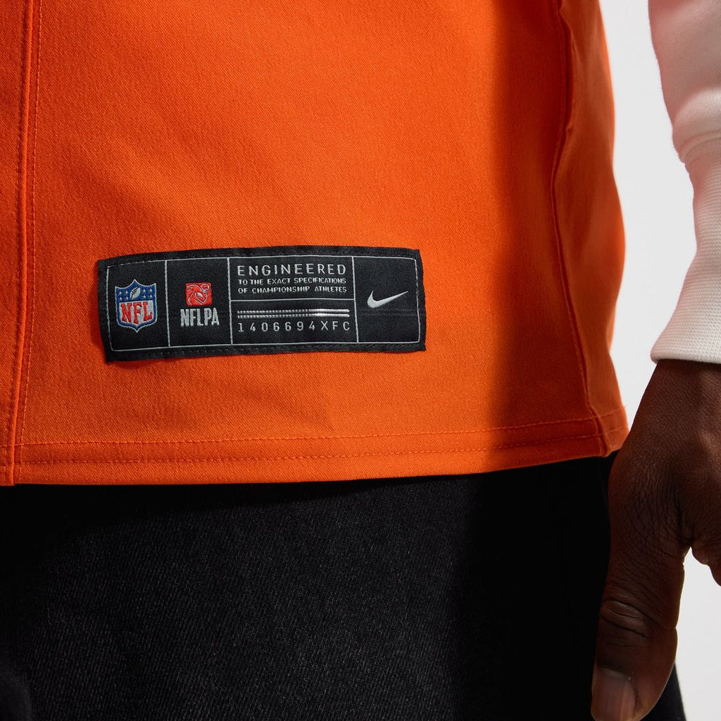 Cincinnati Bengals Joe Burrow Orange Team Vapor F.U.S.E. Elite Jersey product image 10, provided for visual reference and