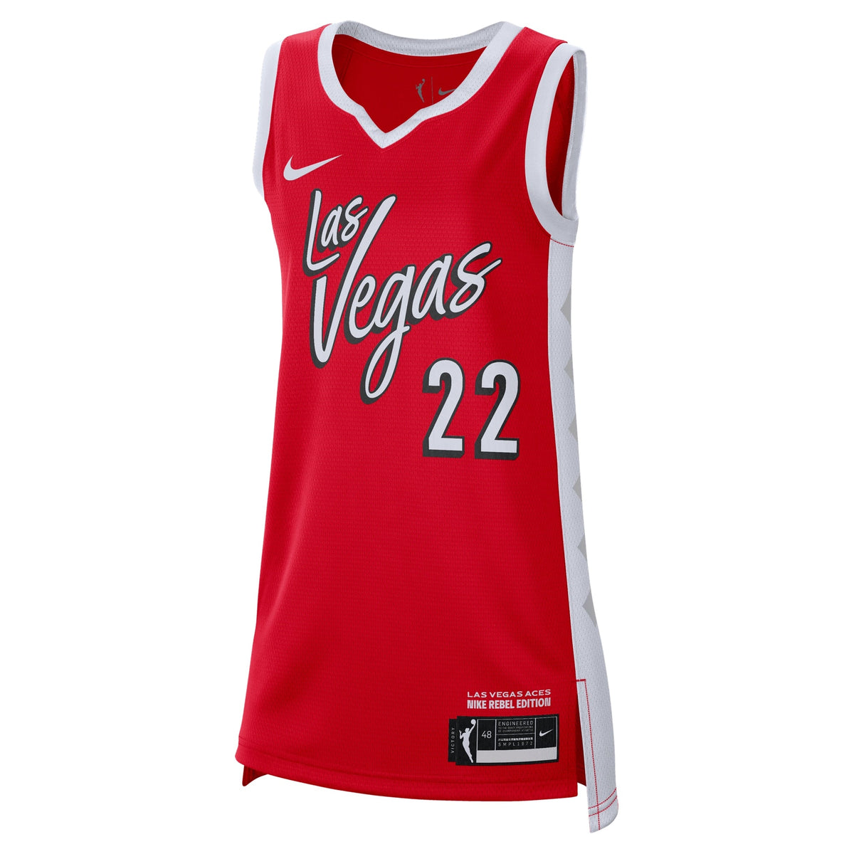 A'Ja Wilson Las Vegas Aces Rebel Jersey product image 2, provided for visual reference and product detail review