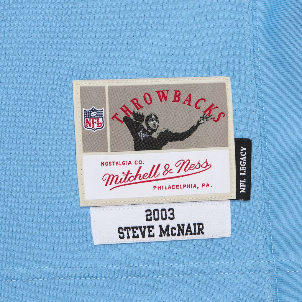 Tennessee Titans Steve McNair Light Blue 2003 Legacy Replica Jersey product image 6, provided for visual reference and