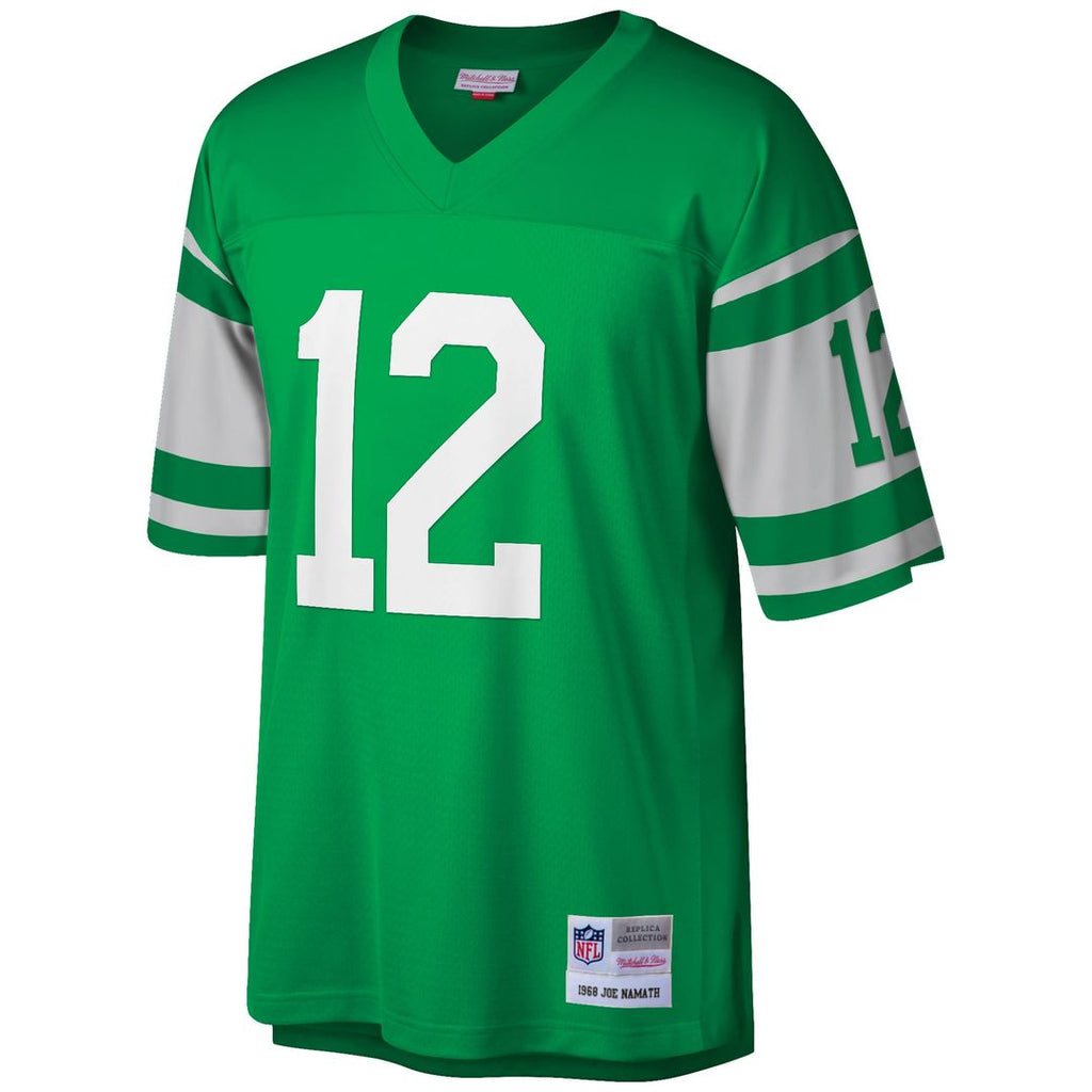 New York Jets Joe Namath Green Big & Tall 1968 Retired Player Replica Jersey product image 2, provided for visual reference