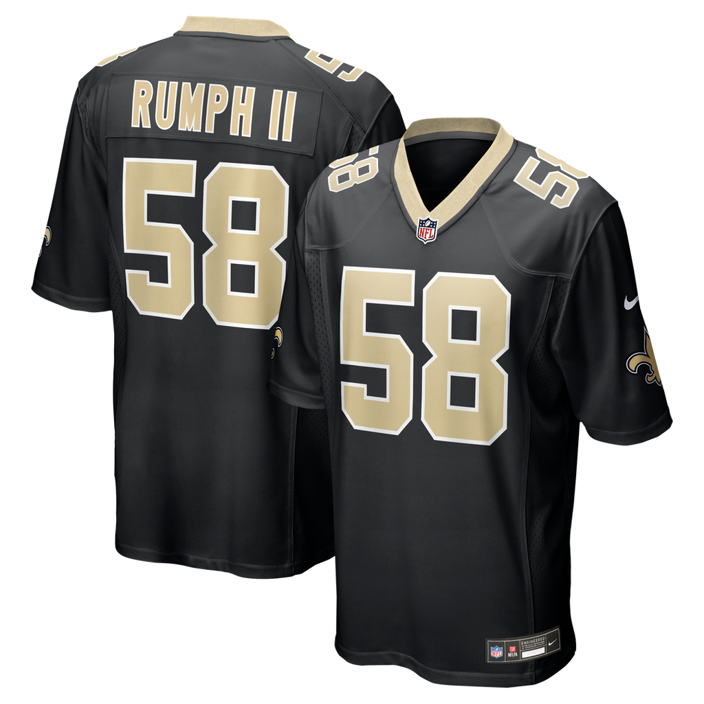 New Orleans Saints Chris Rumph II Black Team Game Jersey product image 1, provided for visual reference and product detail