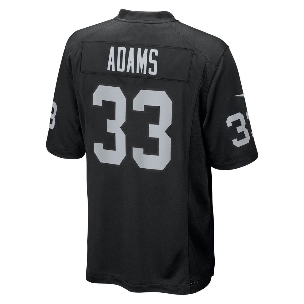 Las Vegas Raiders Jamal Adams Black Team Game Jersey product image 3, provided for visual reference and product detail review