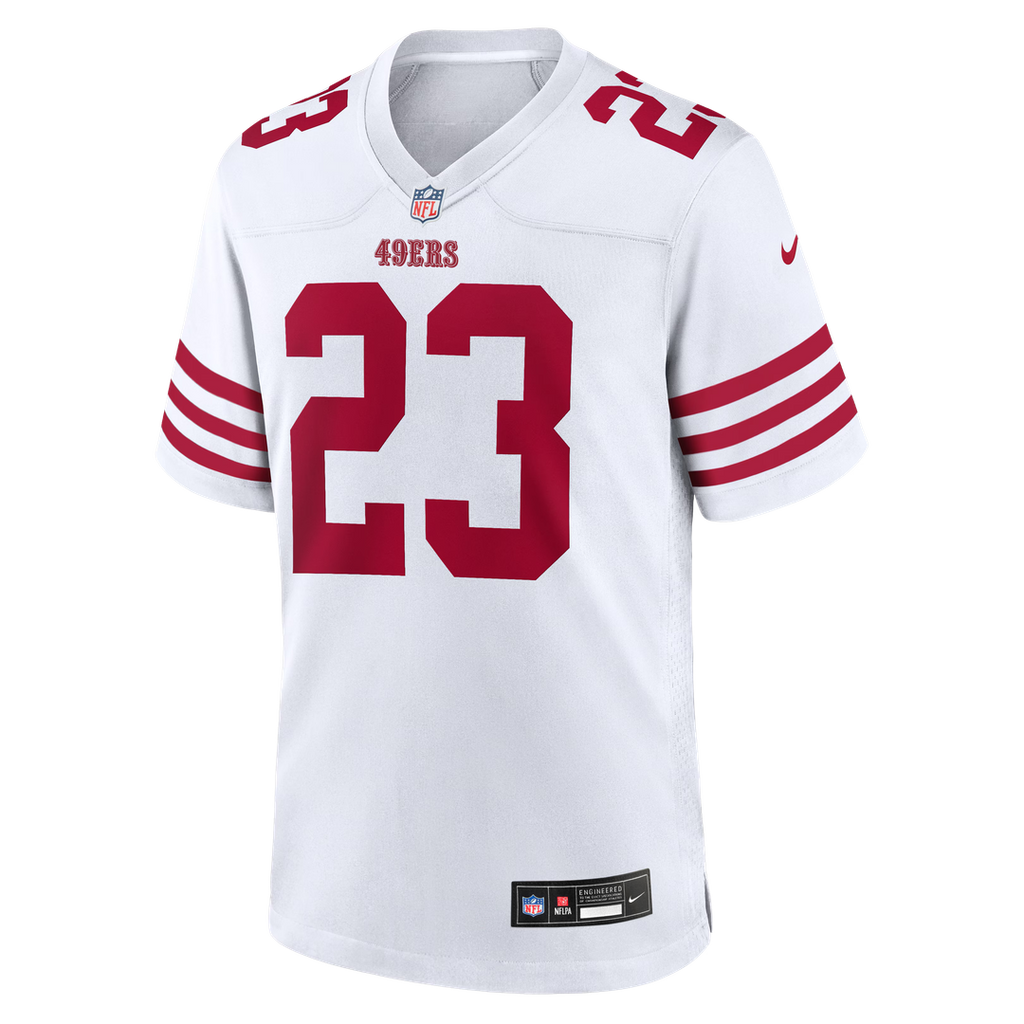 San Francisco 49ers Christian McCaffrey Scarlet Game Player Jersey product image 30, provided for visual reference and