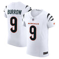 Cincinnati Bengals Joe Burrow White Vapor F.U.S.E. Elite Jersey product image 1, provided for visual reference and product