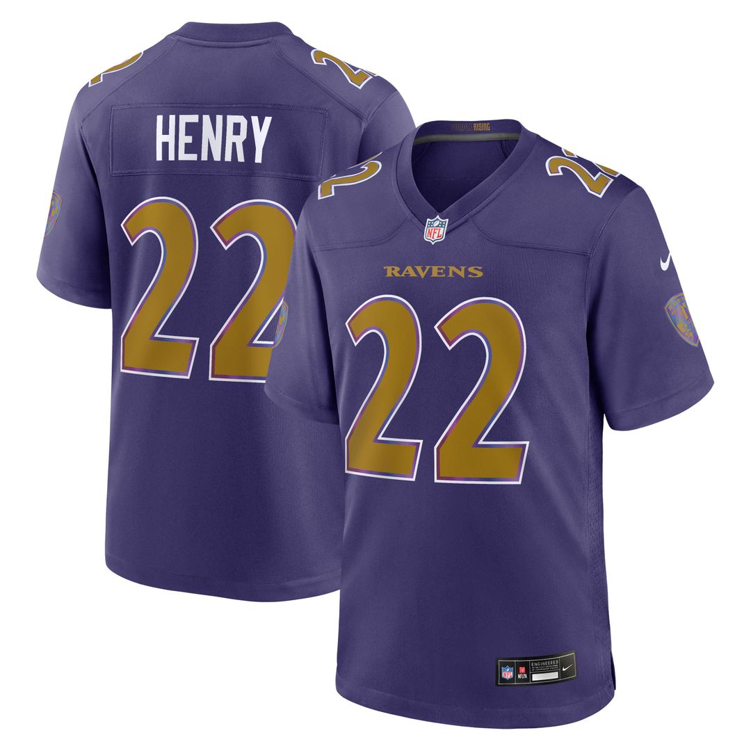 Baltimore Ravens Derrick Henry Purple Alternate Game Jersey product image 4, provided for visual reference and product