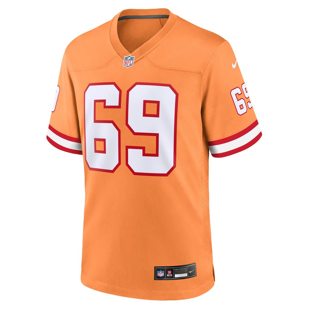 Tampa Bay Buccaneers Cody Mauch Orange Alternate Game Jersey product image 2, provided for visual reference and product