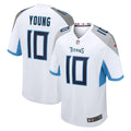 Tennessee Titans Vince Young White Retired Player Game Jersey product image 1, provided for visual reference and product