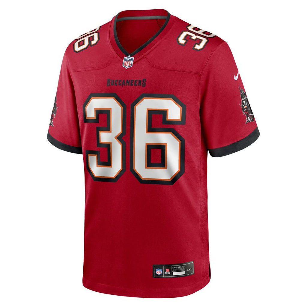 Tampa Bay Buccaneers JJ Roberts Red Team Game Jersey product image 2, provided for visual reference and product detail review