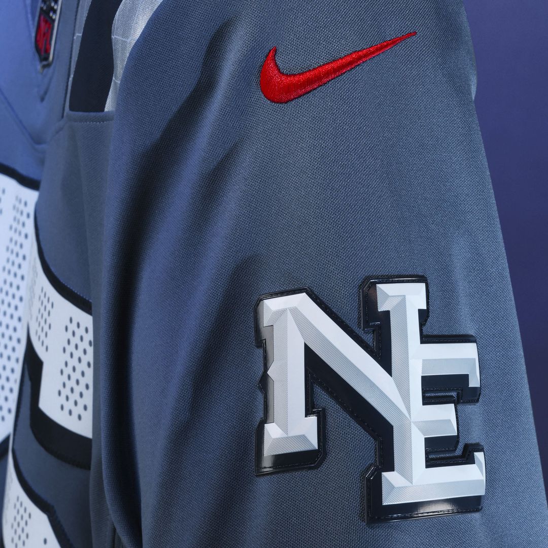 New England Patriots Hunter Henry Blue Rivalries Collection Stitched Limited Jersey product image 6, provided for visual