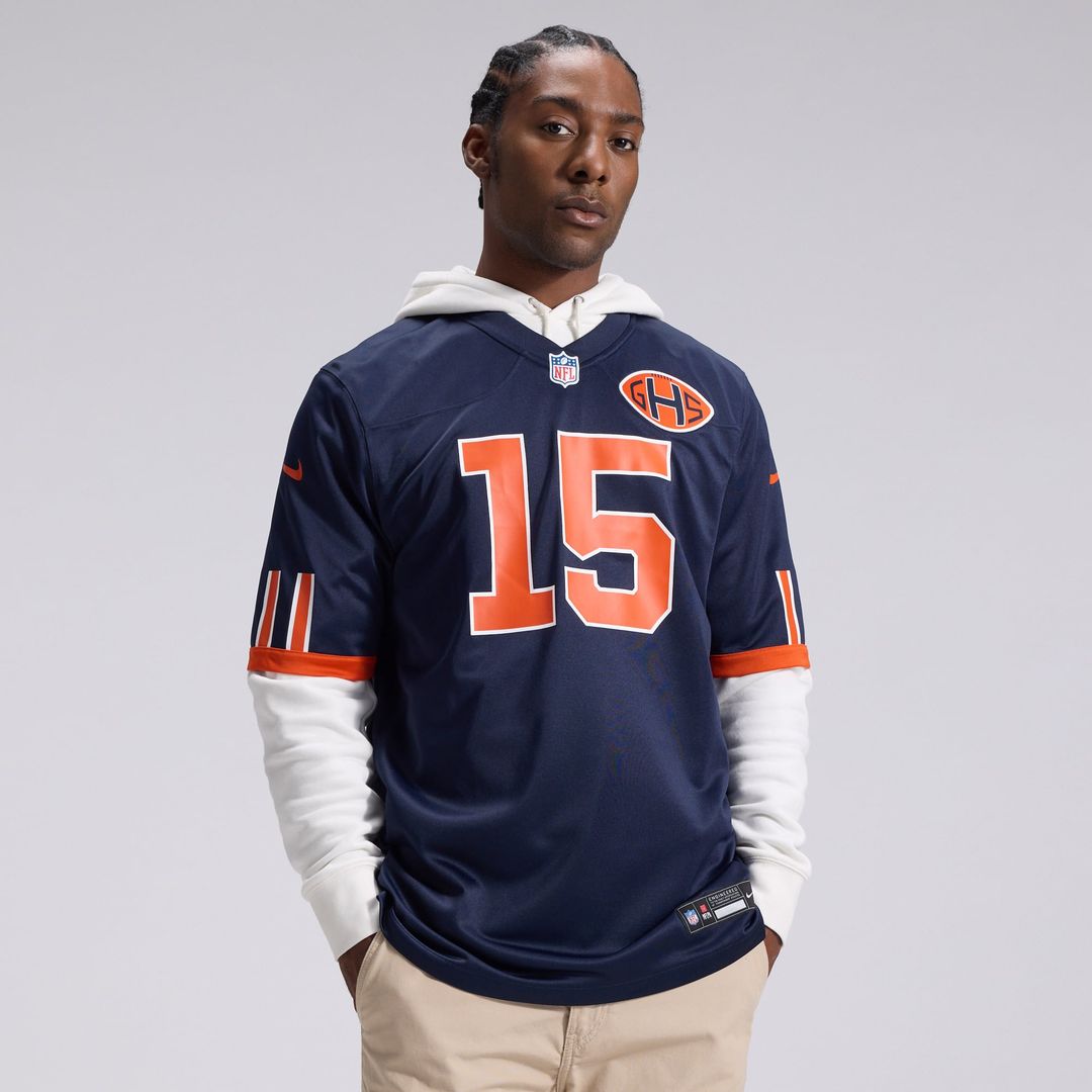 Chicago Bears Rome Odunze Navy 2026 Rivalries Collection Game Jersey product image 2, provided for visual reference and