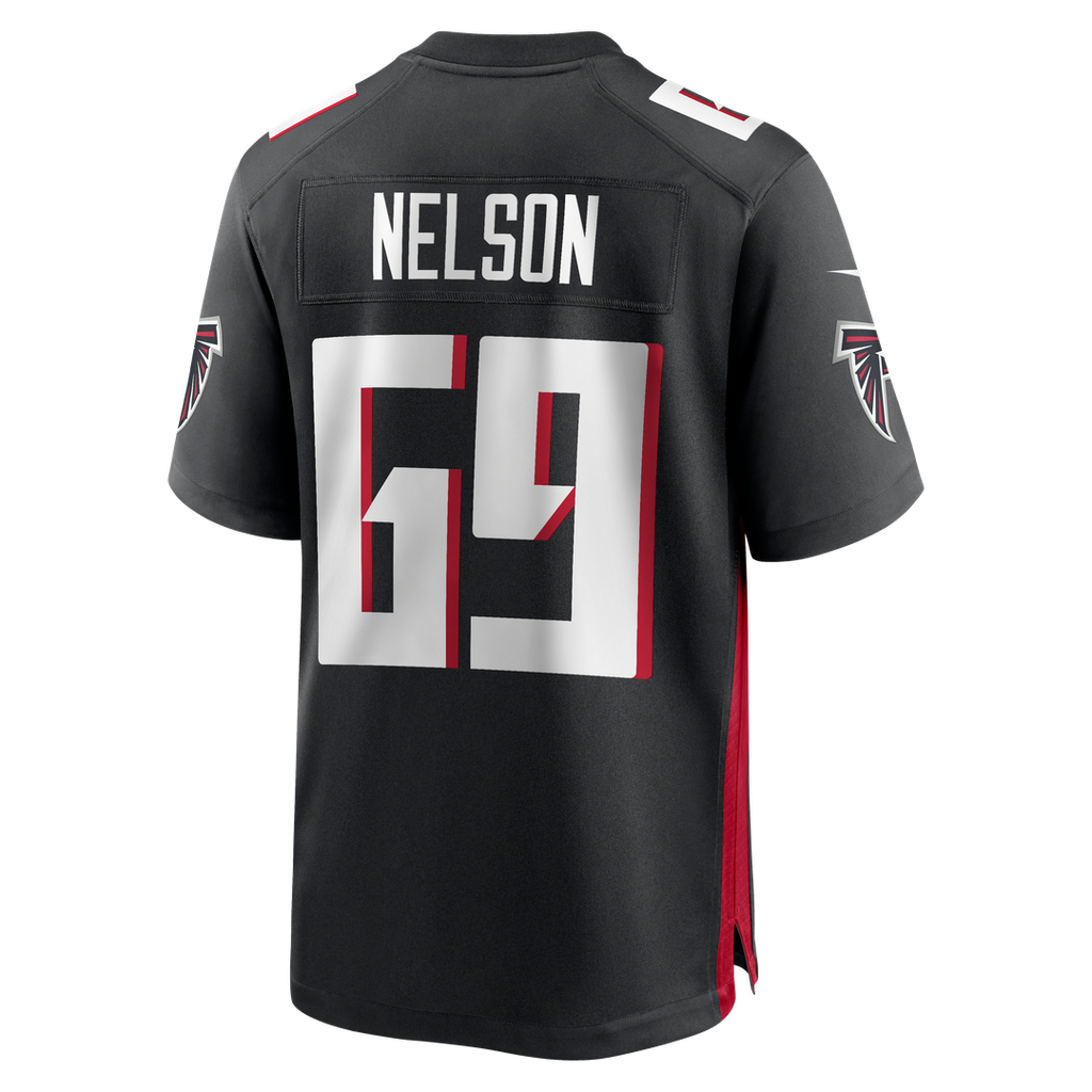 Atlanta Falcons Jack Nelson Black Team Game Jersey product image 3, provided for visual reference and product detail review