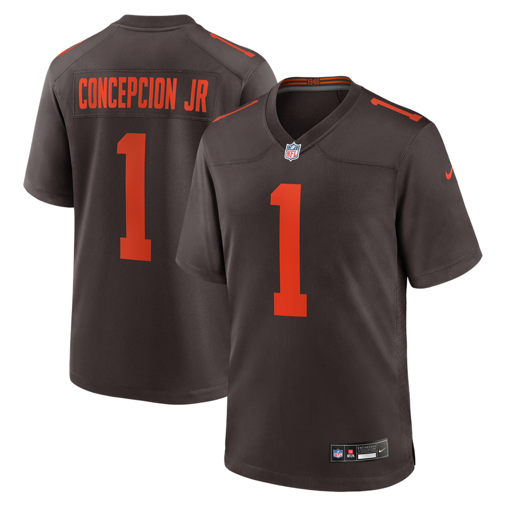 Cleveland Browns KC Concepcion Jr. White Game Jersey product image 7, provided for visual reference and product detail review