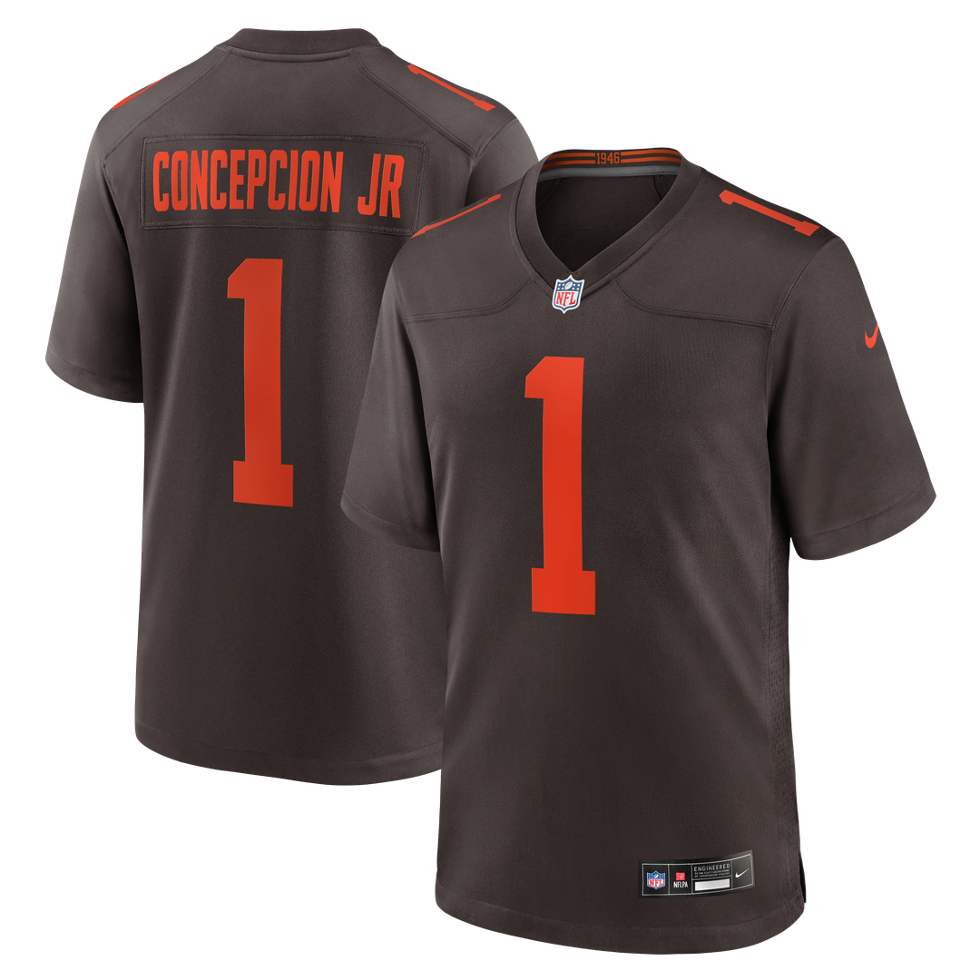 Cleveland Browns KC Concepcion Jr. White Game Jersey product image 7, provided for visual reference and product detail review