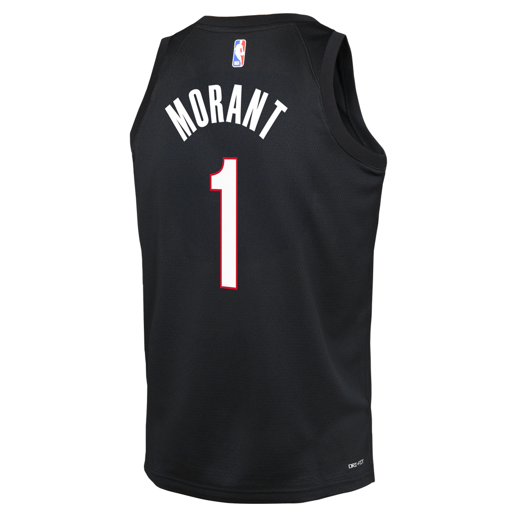 Ja Morant Portland Trail Blazers Icon Edition Replica Swingman Jersey - Black - Youth product image 4, provided for visual