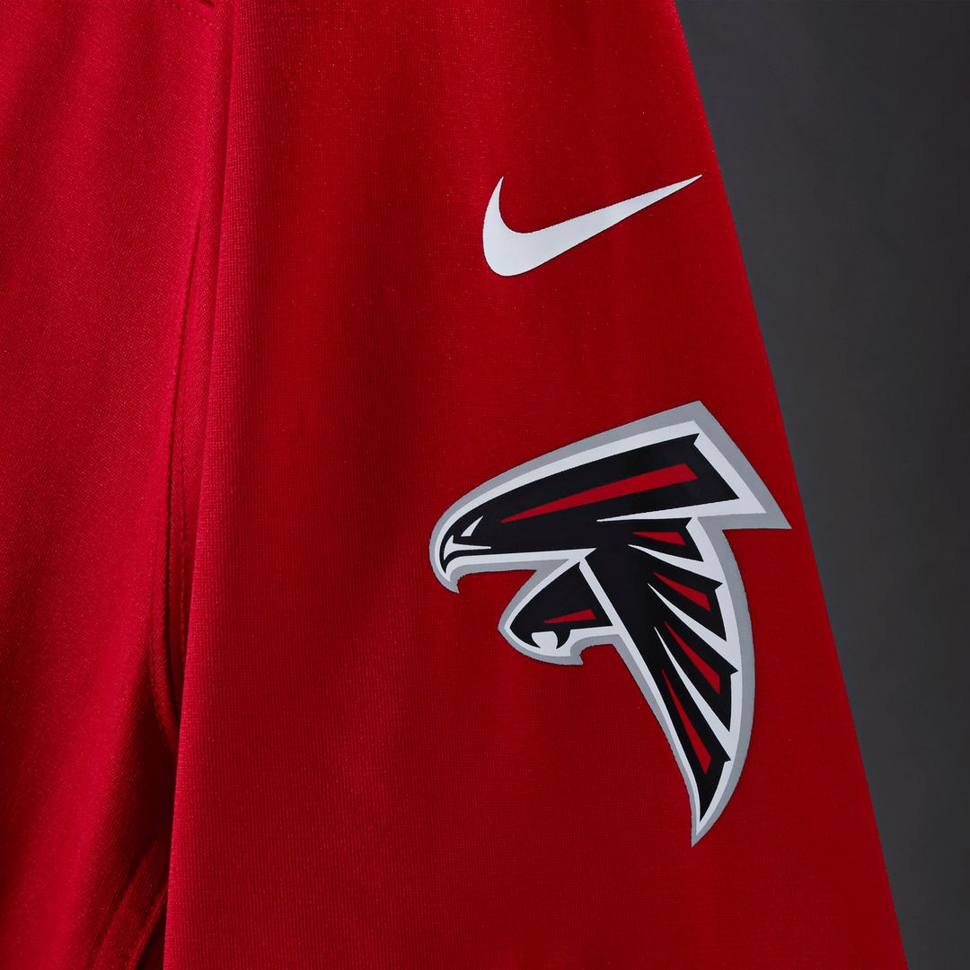 Atlanta Falcons A.J. Terrell Red Game Jersey product image 5, provided for visual reference and product detail review