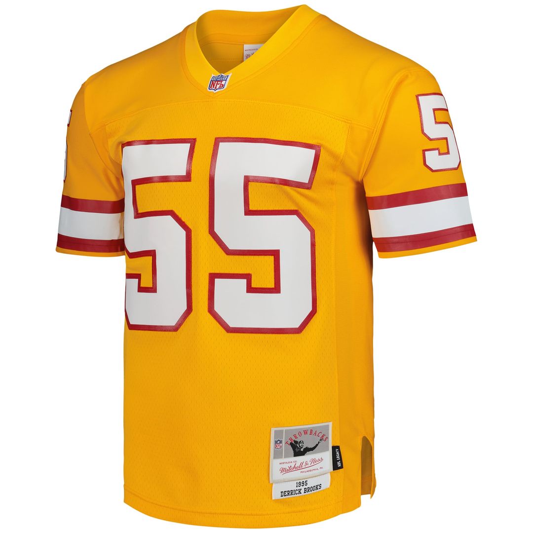 Tampa Bay Buccaneers Derrick Brooks Orange Legacy Replica Jersey product image 2, provided for visual reference and product