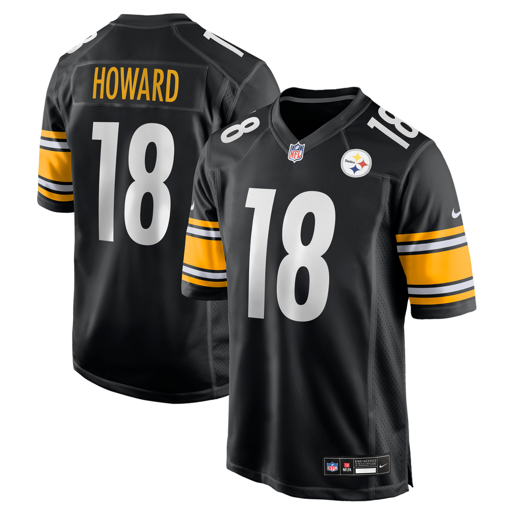 Pittsburgh Steelers Will Howard Black Team Game Jersey product image 1, provided for visual reference and product detail