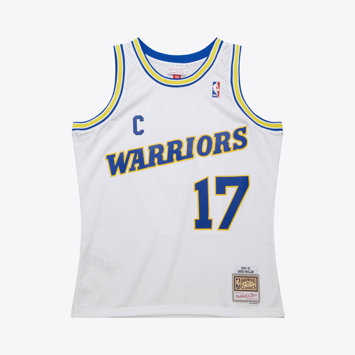Chris Mullin Golden State Warriors 1990 Swingman Jersey product image 2, provided for visual reference and product detail