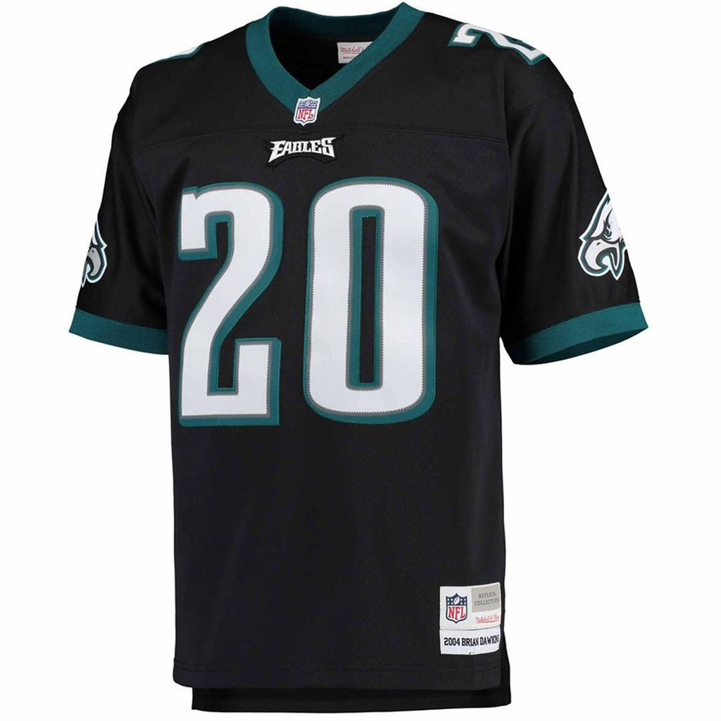 Philadelphia Eagles Brian Dawkins Black Big & Tall 2004 Retired Player Replica Jersey product image 2, provided for visual