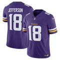 Minnesota Vikings Justin Jefferson Purple Vapor F.U.S.E. Limited Jersey product image 1, provided for visual reference and