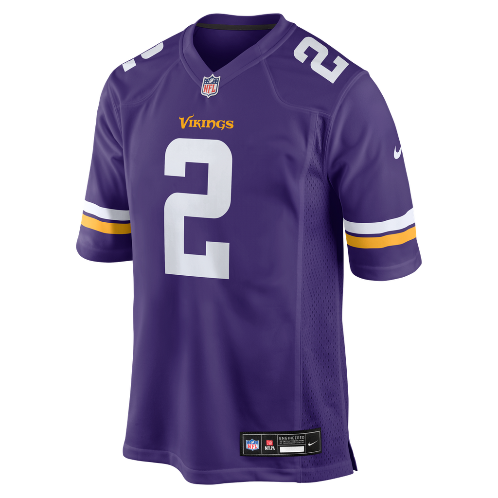 Minnesota Vikings Stephon Gilmore Purple Game Jersey product image 2, provided for visual reference and product detail review