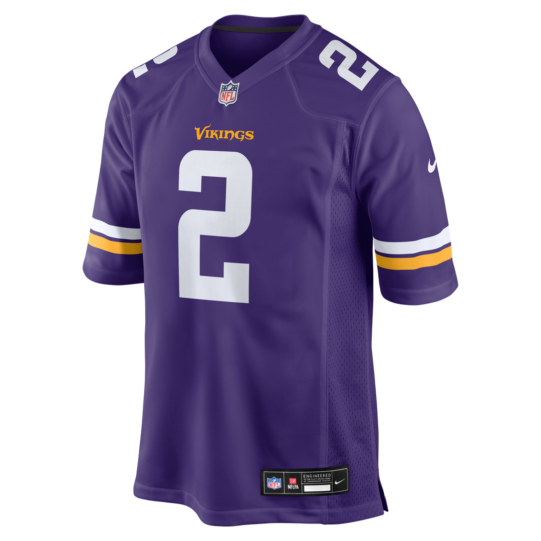 Minnesota Vikings Stephon Gilmore Purple Game Jersey product image 2, provided for visual reference and product detail review