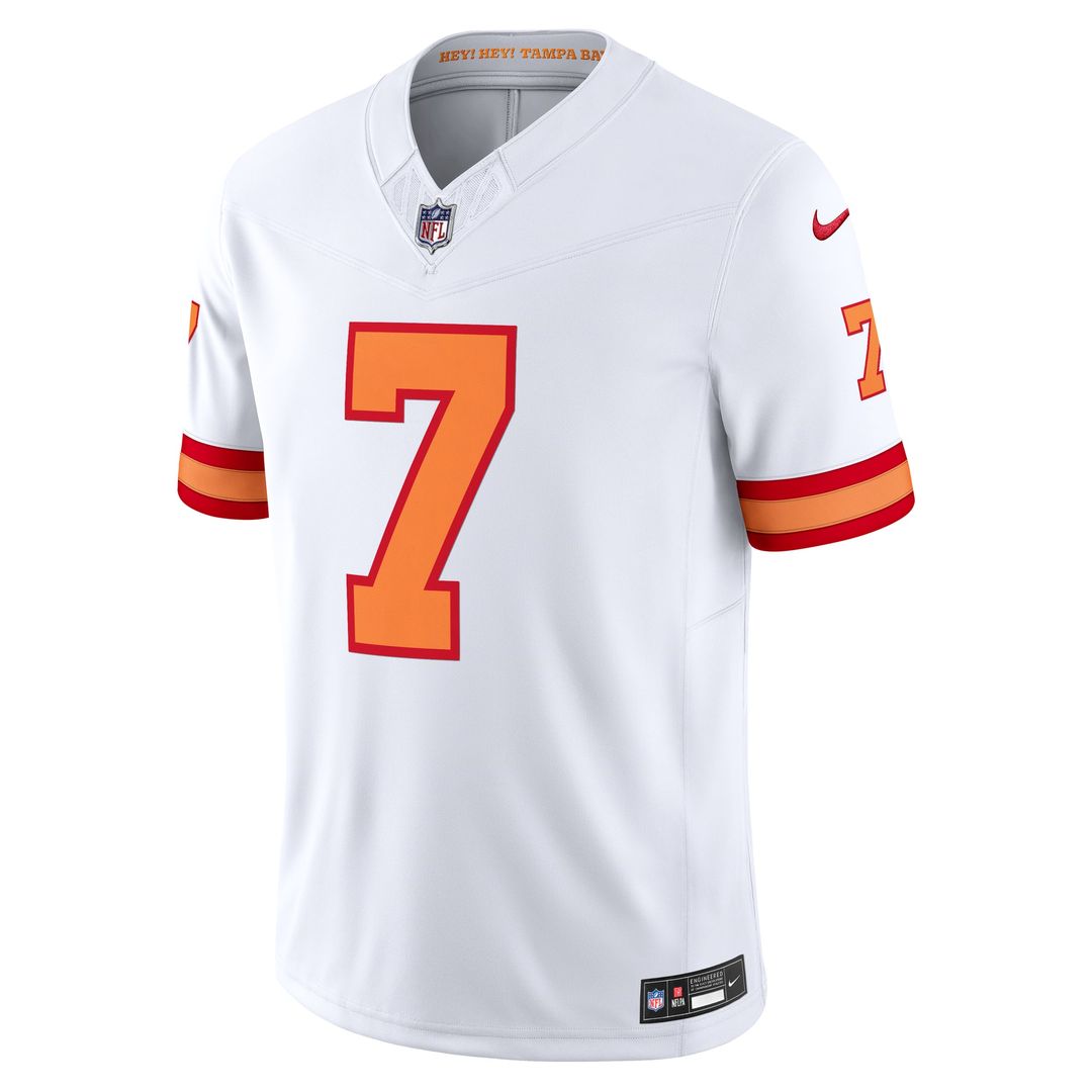 '76 Tampa Bay Buccaneers Bucky Irving White Vapor F.U.S.E. Player Limited Jersey product image 2, provided for visual