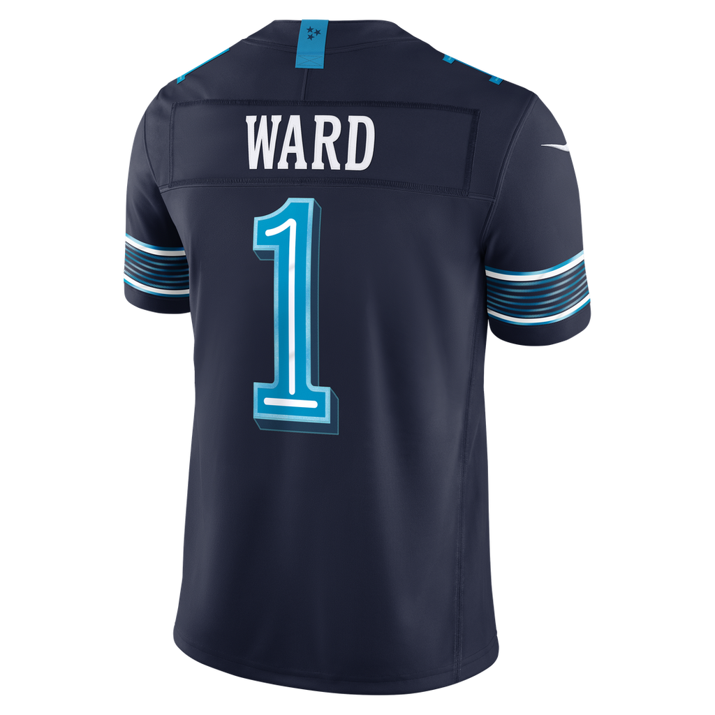 Tennessee Titans Cameron Ward Navy 2026 Rivalries Collection Stitched Limited Jersey product image 5, provided for visual