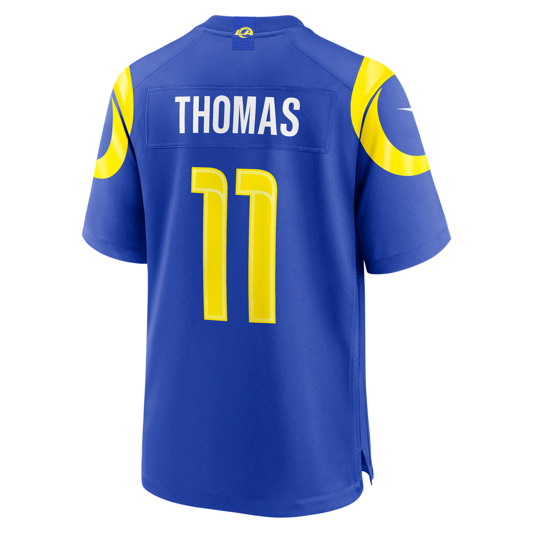 Los Angeles Rams Keir Thomas Royal Team Game Jersey product image 3, provided for visual reference and product detail review