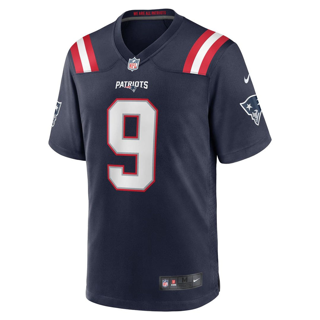 New England Patriots Kayshon Boutte Navy Game Jersey product image 2, provided for visual reference and product detail review