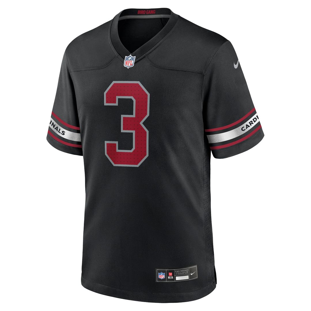 Arizona Cardinals Budda Baker Black Game Jersey product image 2, provided for visual reference and product detail review