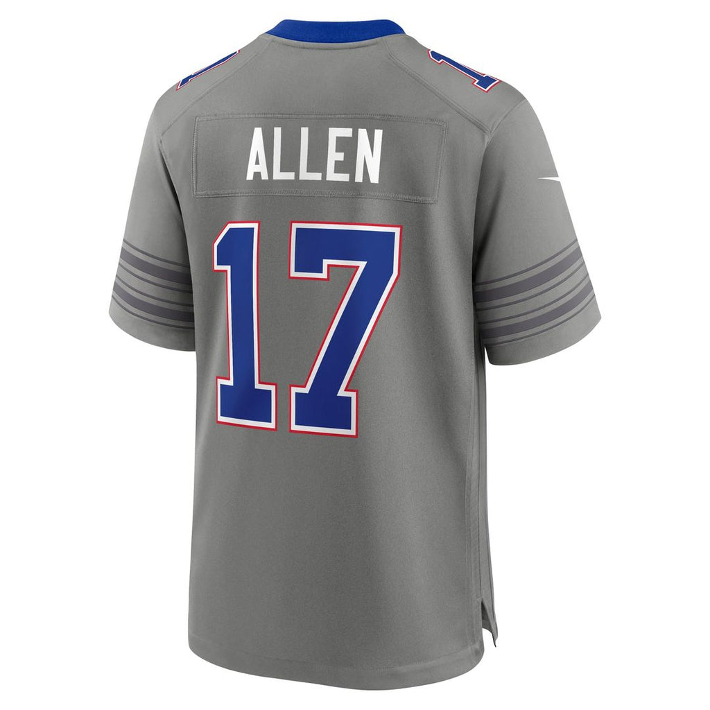 Buffalo Bills Josh Allen Gray Nickel City Game Jersey product image 3, provided for visual reference and product detail