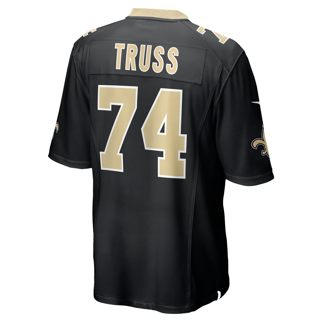 New Orleans Saints Xavier Truss Black Team Game Jersey product image 3, provided for visual reference and product detail