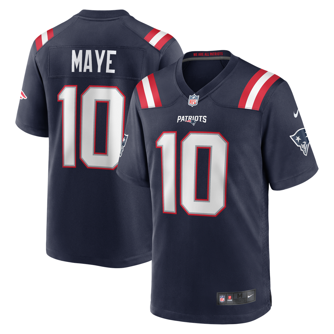 New England Patriots Drake Maye Navy Player Game Jersey product image 15, provided for visual reference and product detail