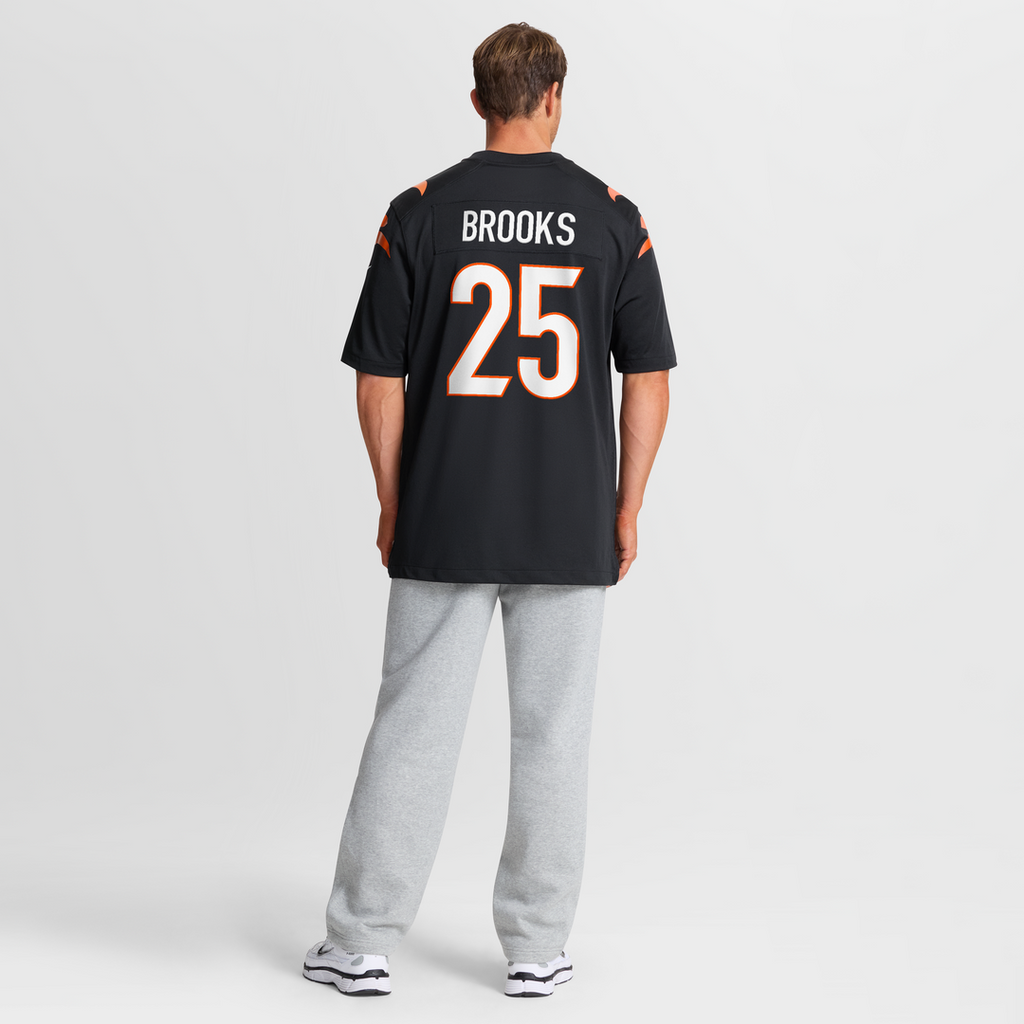 Cincinnati Bengals Tahj Brooks Black Team Game Jersey product image 8, provided for visual reference and product detail