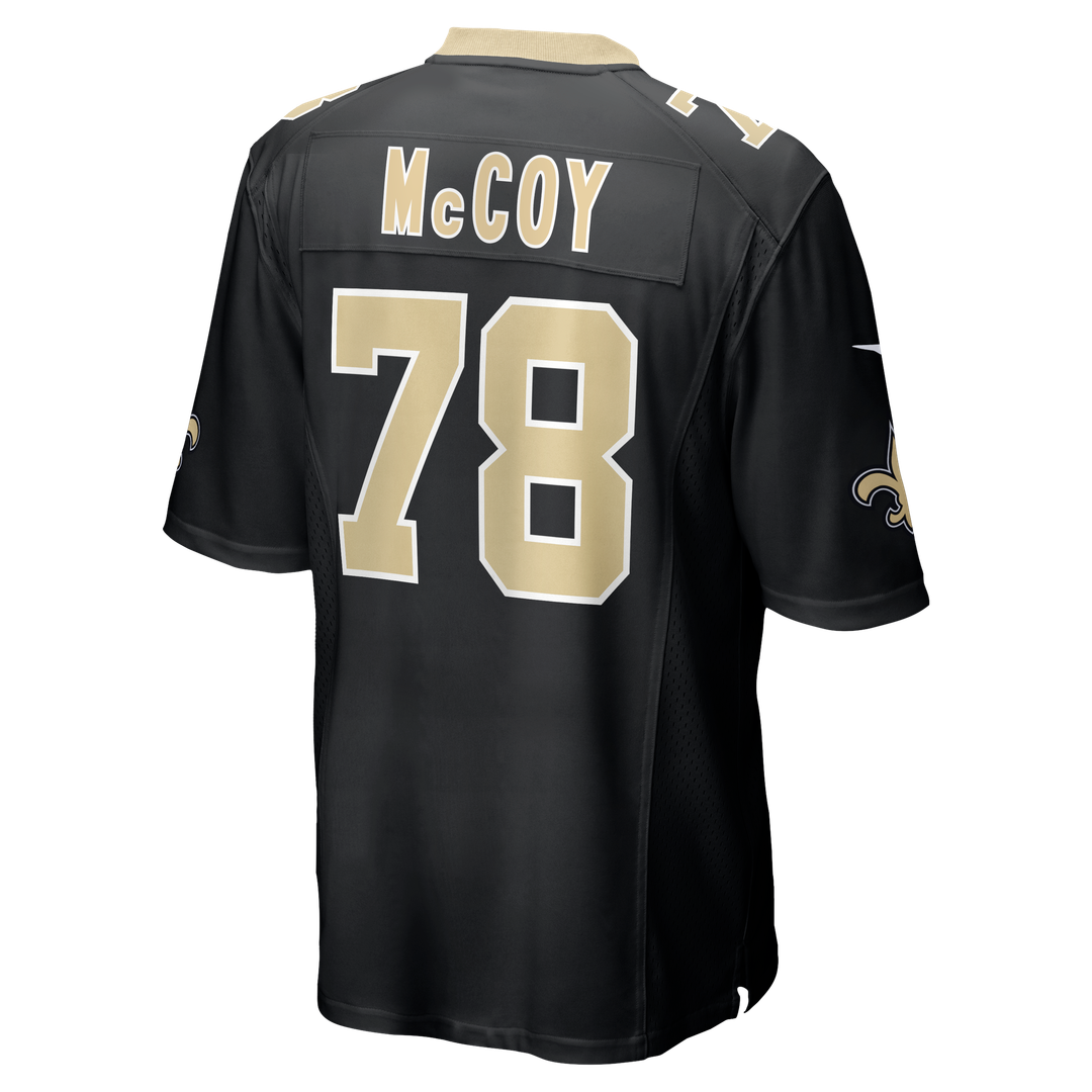 New Orleans Saints Erik Mccoy Black Game Jersey product image 3, provided for visual reference and product detail review