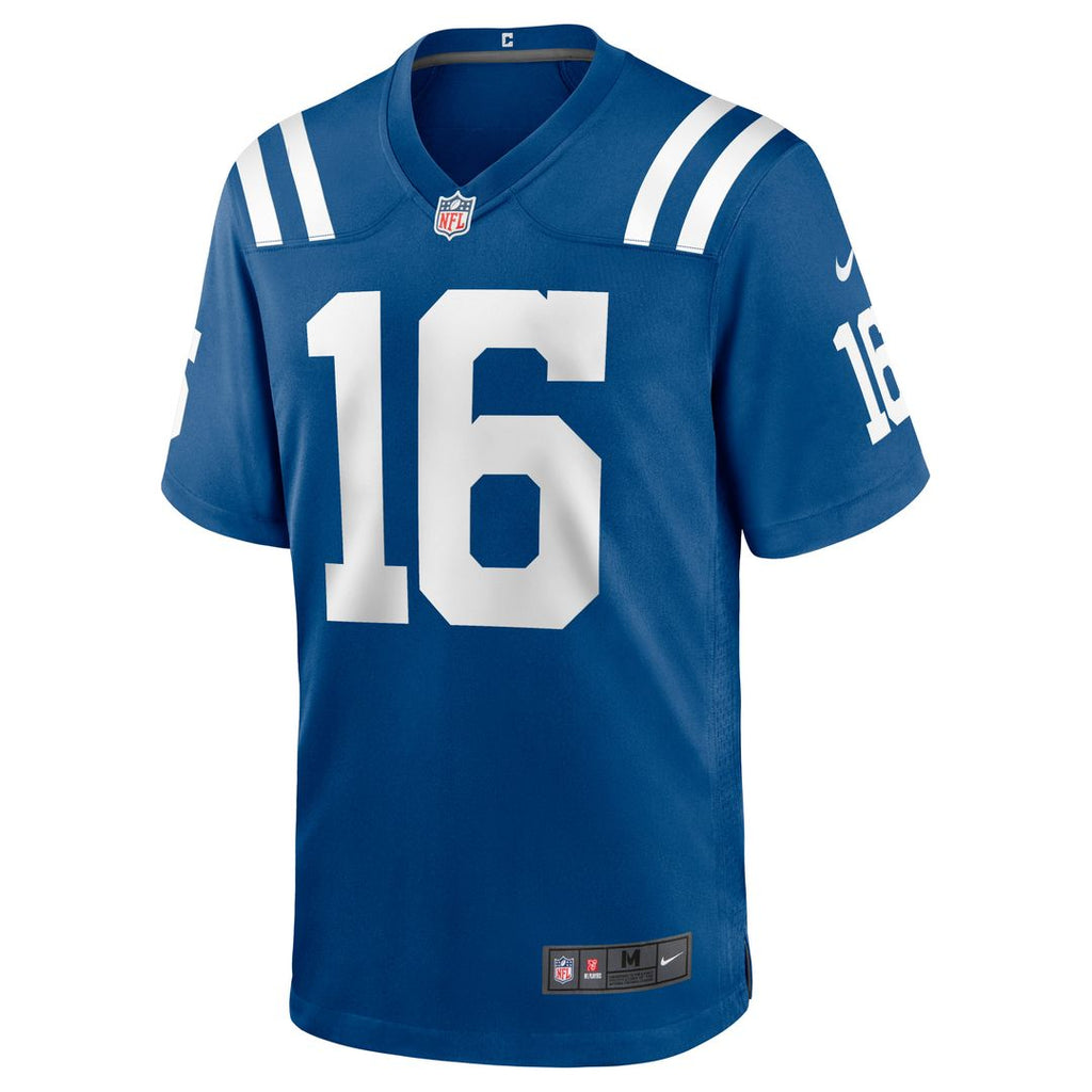 Indianapolis Colts Ashton Dulin Royal Game Jersey product image 2, provided for visual reference and product detail review
