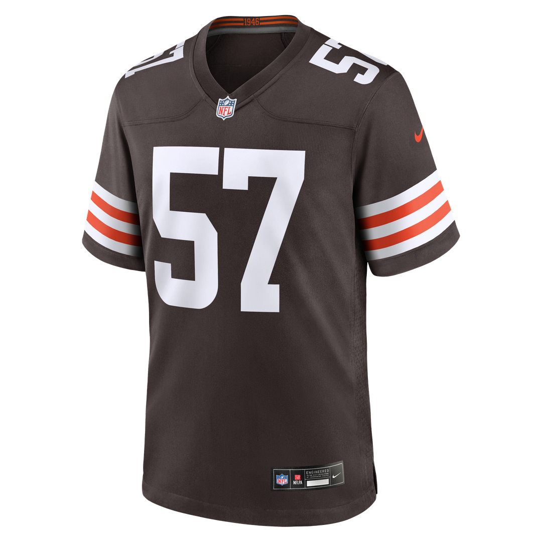 Cleveland Browns Clay Matthews Brown Game Retired Player Jersey product image 2, provided for visual reference and product