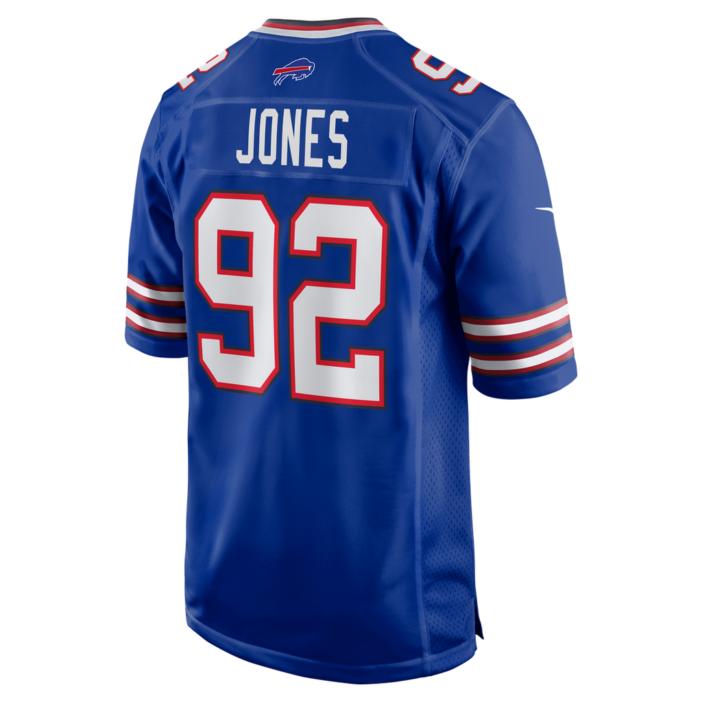 Buffalo Bills DaQuan Jones Royal Game Player Jersey product image 3, provided for visual reference and product detail review
