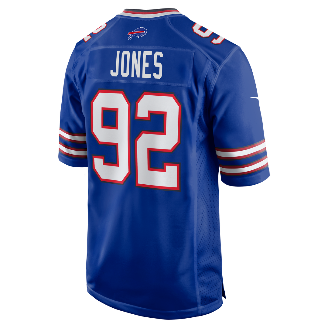 Buffalo Bills DaQuan Jones Royal Game Player Jersey product image 3, provided for visual reference and product detail review