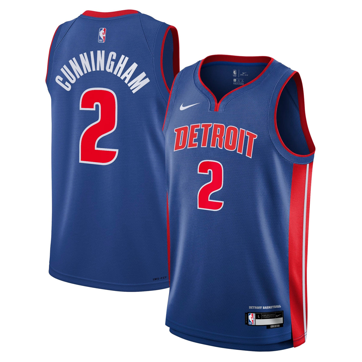 Detroit Pistons Nike Icon Swingman Jersey - Blue - Cade product image 2