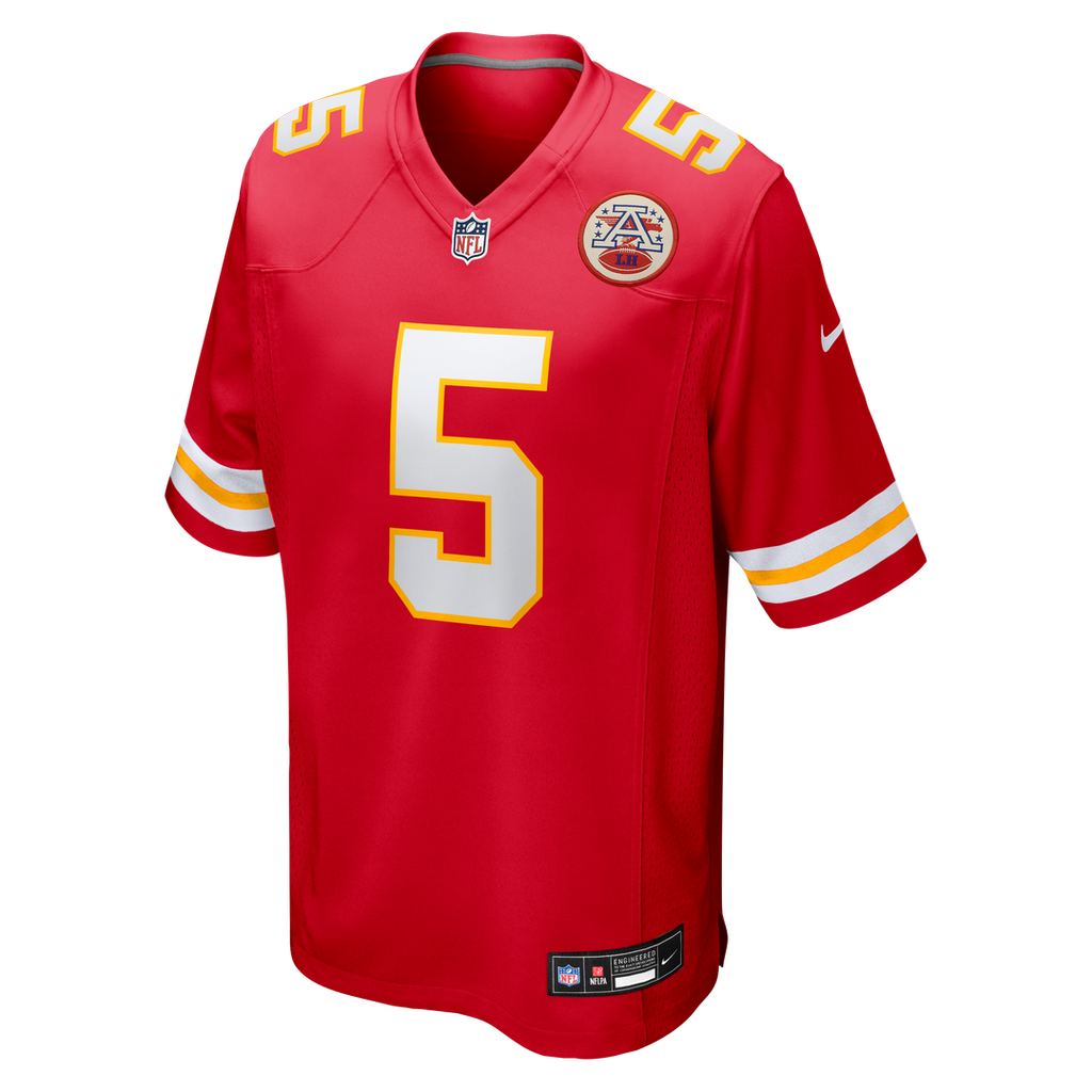 Kansas City Chiefs Mansoor Delane Red Team Game Jersey product image 10, provided for visual reference and product detail