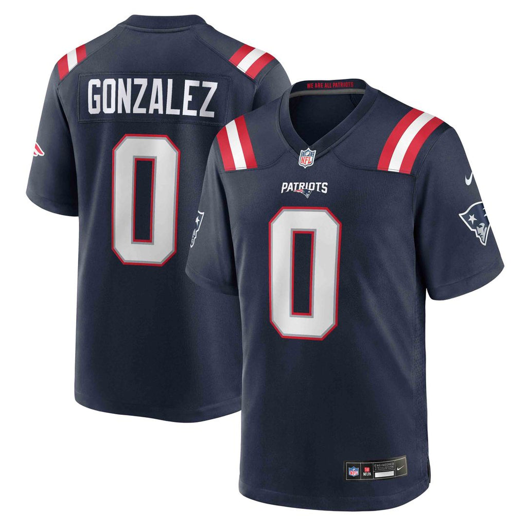 New England Patriots Christian Gonzalez White Game Jersey product image 27, provided for visual reference and product detail