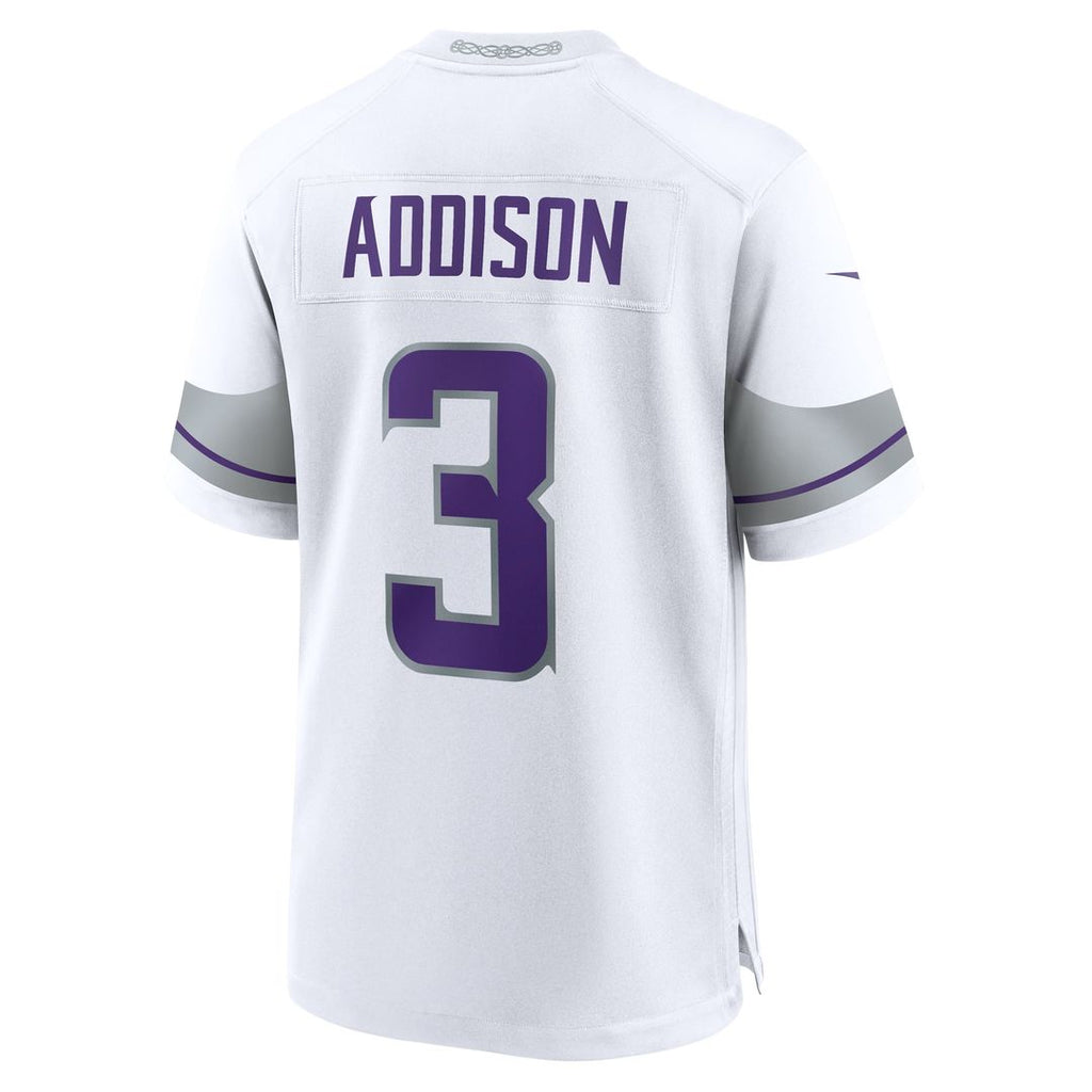 Minnesota Vikings Addison White Alternate Game Player Jersey product image 3, provided for visual reference and product