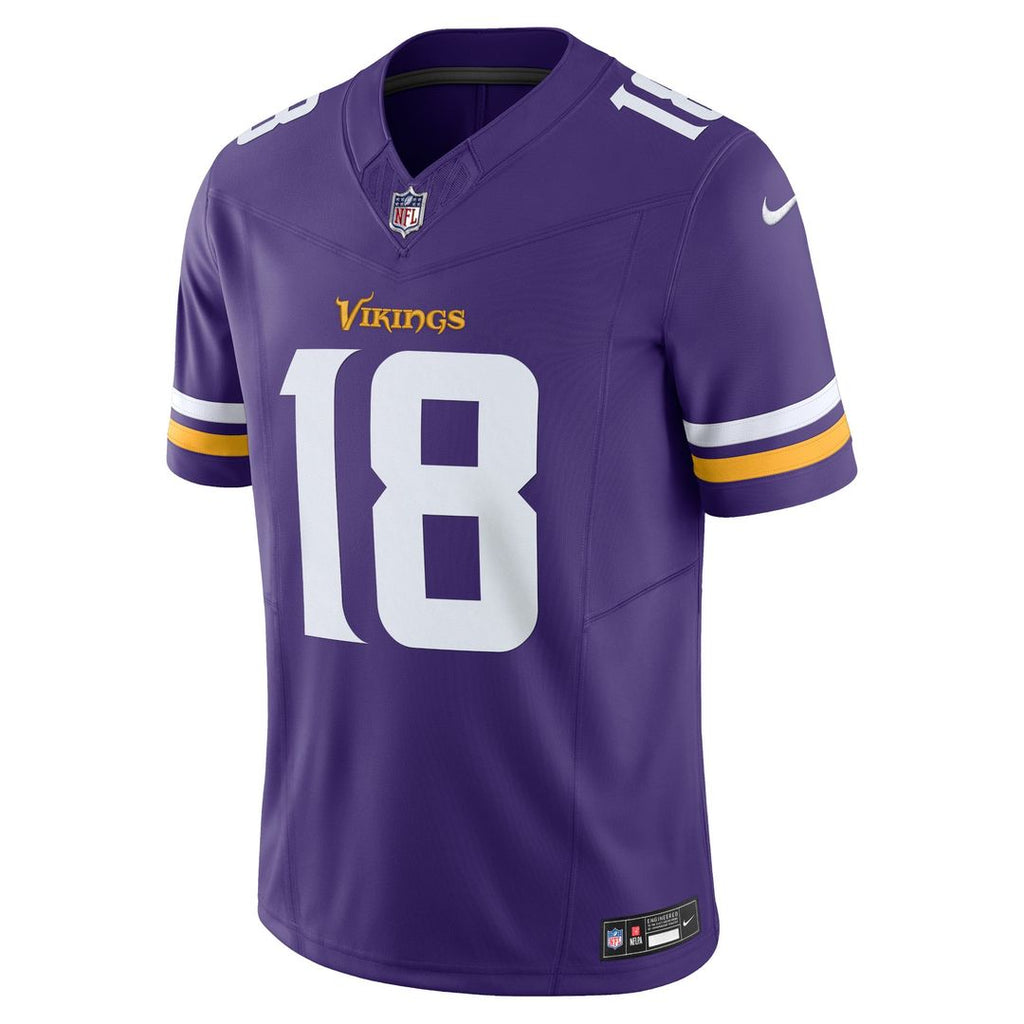 Minnesota Vikings Justin Jefferson Purple Vapor F.U.S.E. Limited Jersey product image 2, provided for visual reference and
